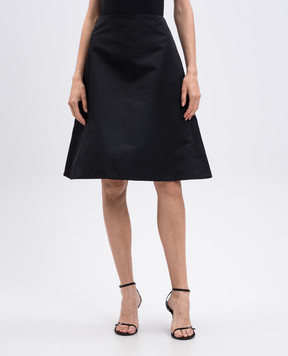 Alexander McQueen Чорна спідниця міні з шовком 832556QEAGH