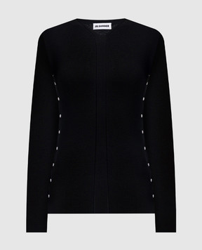 Jil Sander Чорний пуловер з вовни J02GP0229J14797
