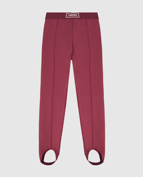 Versace Дитячі бордові легінси з логотипом 10182011A00146