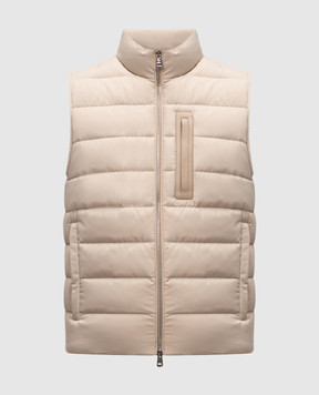 Moncler Бежевый пуховый жилет Giaf J20911A000345971P