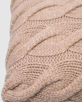 Brunello Cucinelli Коричневая подушка из кашемира ML52320001