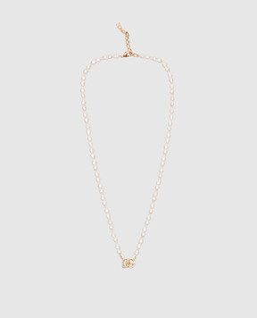 Dolce&Gabbana Біле намисто з логотипом DG WNQ6M2W1111