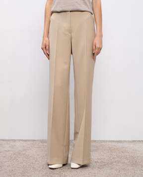 Gabriela Hearst Бежевые брюки клеш Vesta X002190W105