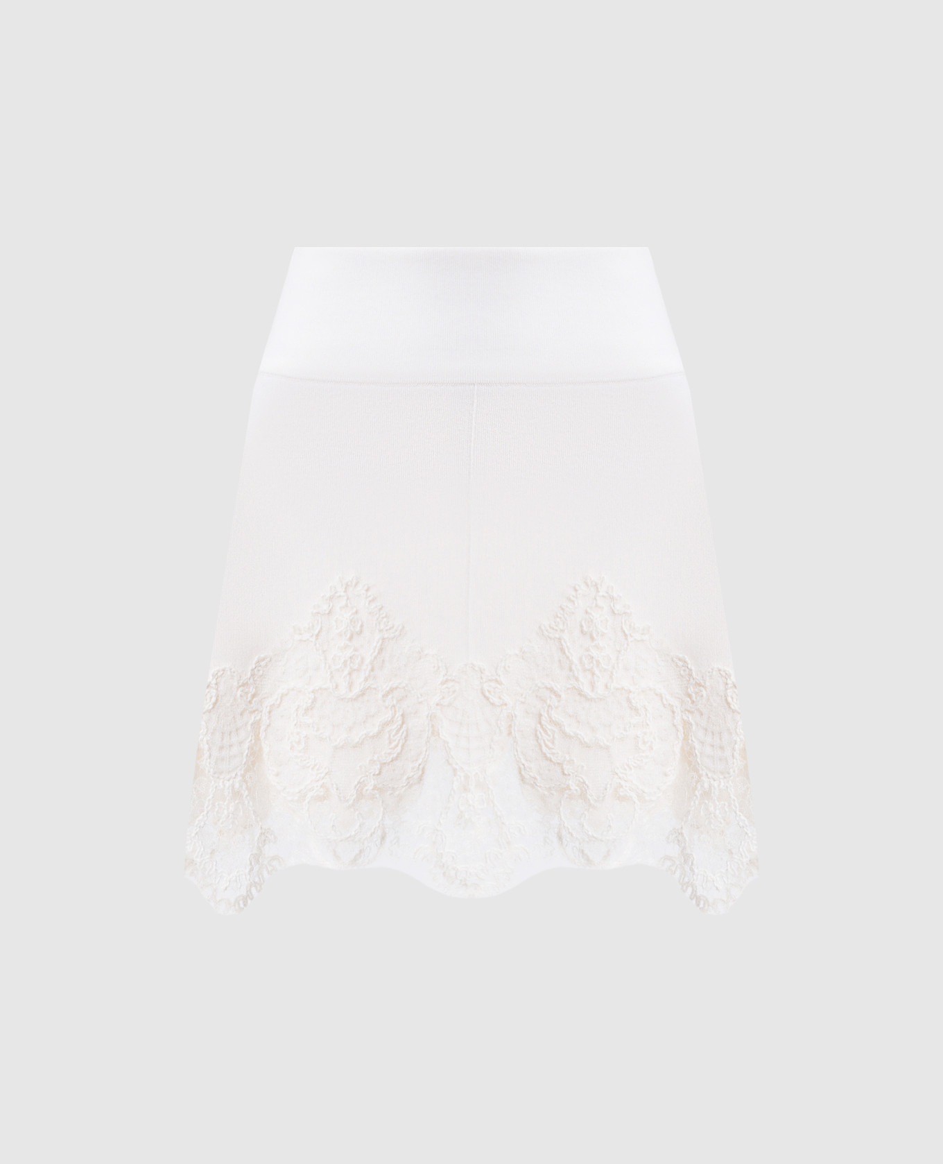 

Белая юбка мини с шерстью, Белый, Юбки прямые