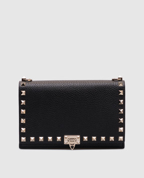 Valentino Черная кожаная сумка кросс-боди ROCKSTUD 7W2P0Y59VSH