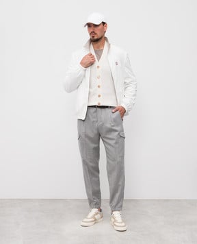 Brunello Cucinelli Двухсторонняя куртка с кашемиром и шелком MM49A7433G