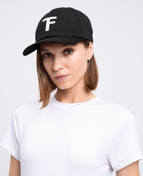 Tom Ford Черная кепка с вышивкой логотипа монограммы WH010TCN057C