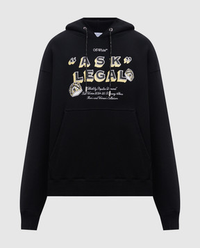 Off-White Черные худи Ask Legal OMBB085W24FLE004