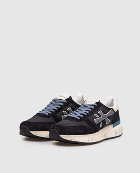Premiata Синие комбинированные кроссовки MICK с логотипом MICK