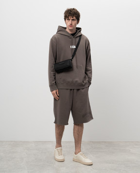 Maison Margiela MM6 Коричневі шорти з принтом логотипа SH0MU0016M25012