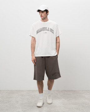 Maison Margiela MM6 Біла футболка з принтом логотипа SH0GC0046S24312