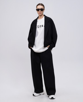 Fear of God Бежева футболка з контрастною вишикою FGE2505101HWJw