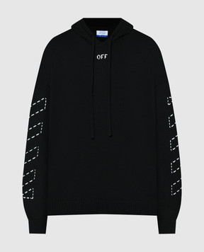 Off-White Черные худи с вышивкой логотипа Arrow OMHU024C99KNI001
