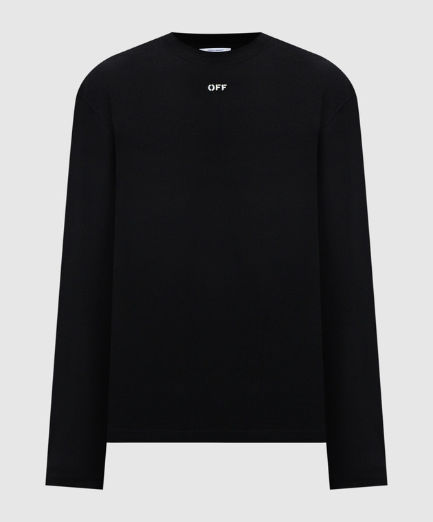 Off-White 黒ロンT Off-White - Черный лонгслив с принтом логотипа OMAB086C99JER001