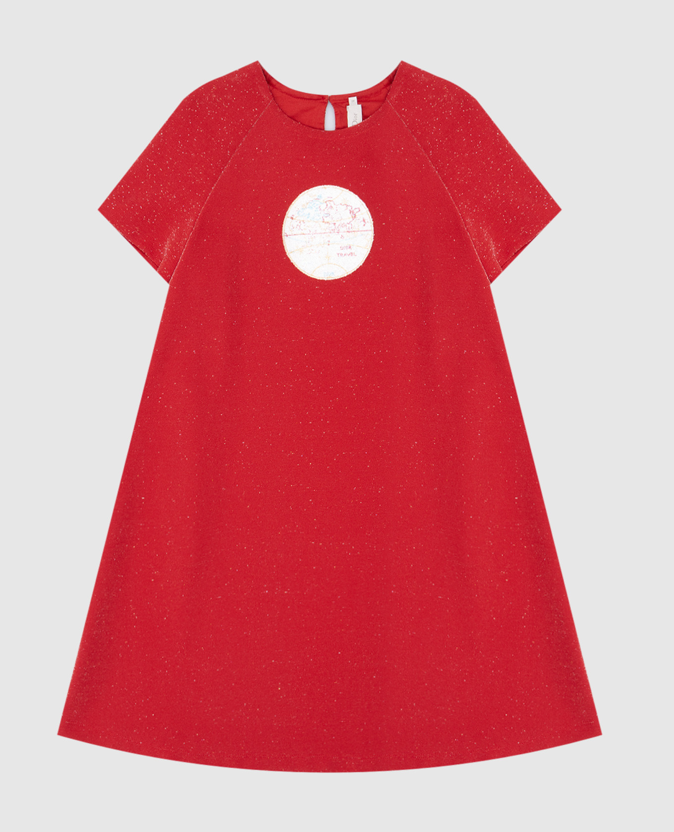 

Детское красное платье с люрексом, Красный, Платья Миди