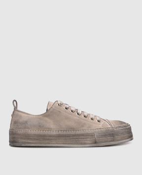 Ann Demeulemeester Бежевые замшевые кеды Nono с винтажным эффектом B0012588LT147