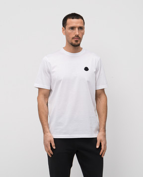 Moncler Біла футболка з логотипом K10918C000738390Y