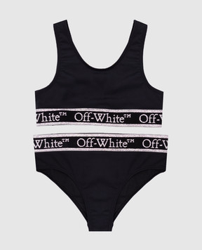 Off-White Детский синий купальник с логотипом. OGFA008C99JER001