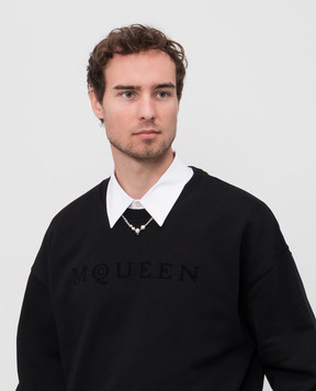 Alexander McQueen Сріблястий ланцюжок з намистинами та черепами 836692J16PA