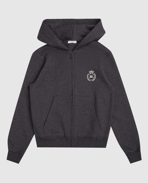 Dolce&Gabbana Дитяча сіра спортивна куртка з нашивкою монограми логотипа L4JWMRG7PKO812+