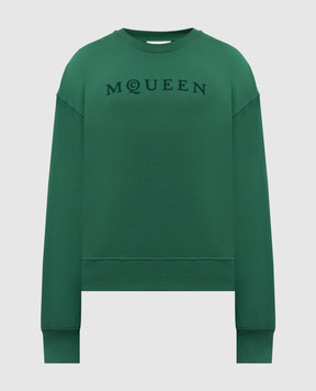 Alexander McQueen Зелений світшот з логотипом 839216QTADU