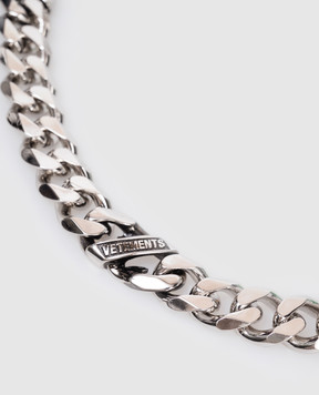 Vetements Сріблястий ланцюжок-кольє з логотипом UH76NE850S