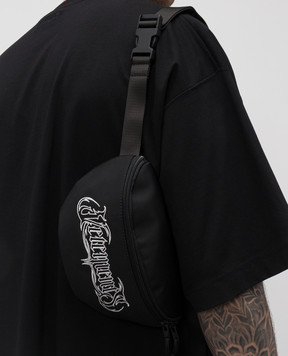 Vetements Черная поясная сумка логотип UA66BA120B
