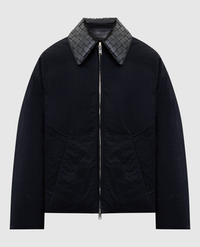 Bottega Veneta Чорна пухова куртка з плетінням 837028V5O30