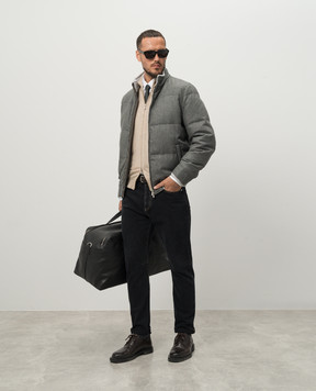 Brunello Cucinelli Чорні джинси з вишивкою емблеми логотипа M240PX1290