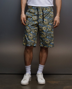 A.P.C Шорты VINCE в принт цвета хаки COGXQH10200