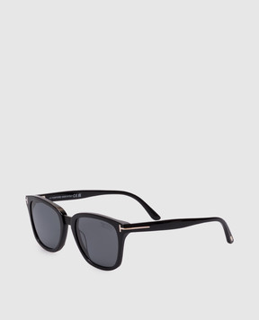 Tom Ford Чорні сонцезахисні окуляри з логотипом FT12135301D