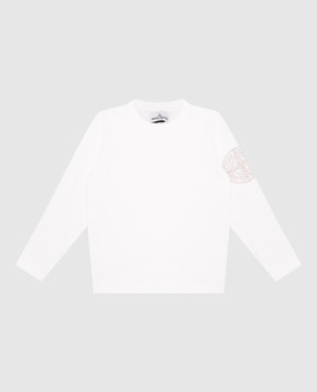 Stone Island Детский белый свитер с логотипом логотип логотип. K1S165100012S00B08