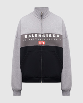 Balenciaga Серая спортивная куртка Unity 824210TSVB2