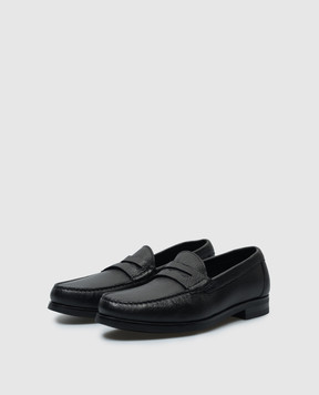Canali Черные кожаные лоферы RF00853661208