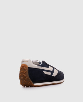 Tom Ford Сині комбіновані кросівки MICK J1511LCL456N