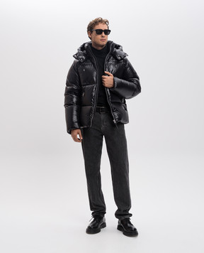 Mackage Чорний пуховик з патчем логотипа KENTZ