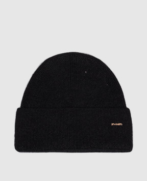 Twinset Чорна шапка з ангорою з люрексом 252TA426B