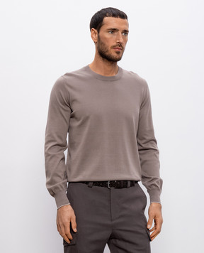 Brunello Cucinelli Коричневий джемпер M2900100