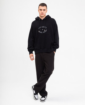 Off-White Черный худой College с контрастным принтом логотипа OMBB085F24FLE00S