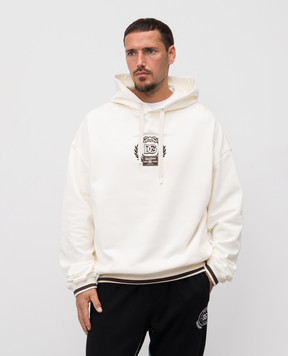 Dolce&Gabbana Біле худі з вишивкою логотипа G9BOUZHU7DU