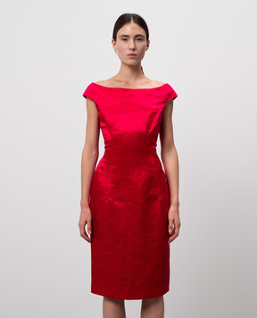 Christian Dior Рожева сукня-футляр з льоном 5E21664A1332