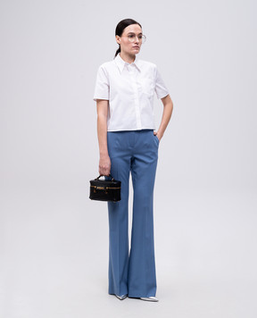 Versace Біла укорочена сорочка з логотипом 10199541A13878