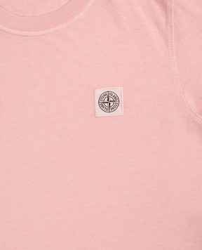 Stone Island Дитяча рожева футболка з логотипом K2S162100006S005034