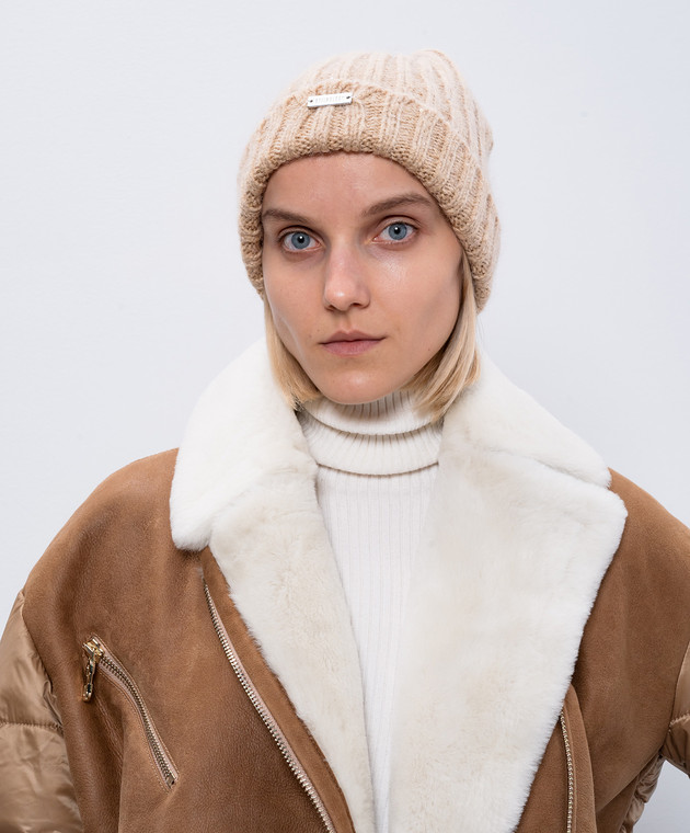 Stilnology Бежева шапка з паєтками LUREX зображення 2