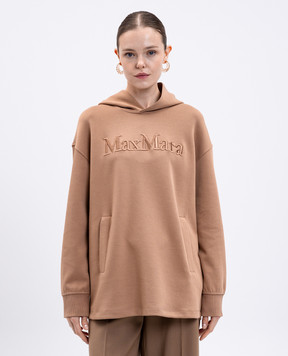 Max Mara Бежевые худи VISIERA с логотипом VISIERA