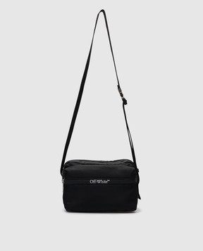Off-White Черная сумка с логотипом OMNQ081S24FAB001
