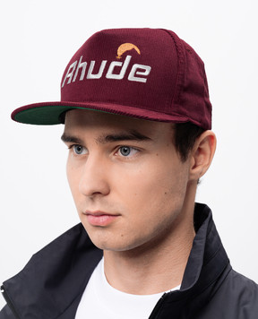 Rhude Бордовая вельветовая кепка CHEVAL RHFW24HA02012