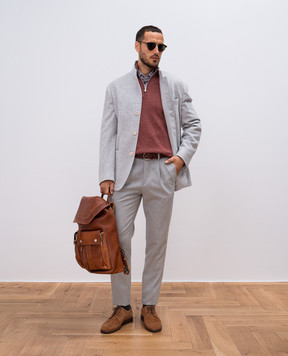 Brunello Cucinelli Бордовый свитер из кашемира M2200124