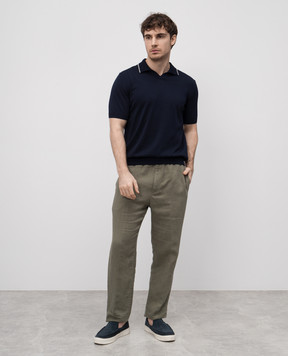 Canali Синее поло MK02261C1051