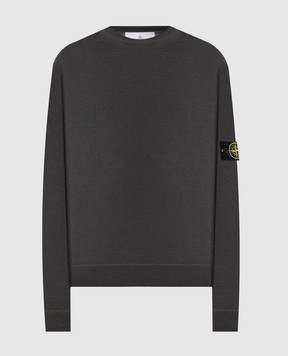 Stone Island Сірий джемпер з вовни з логотипом K2S155100071S00C4